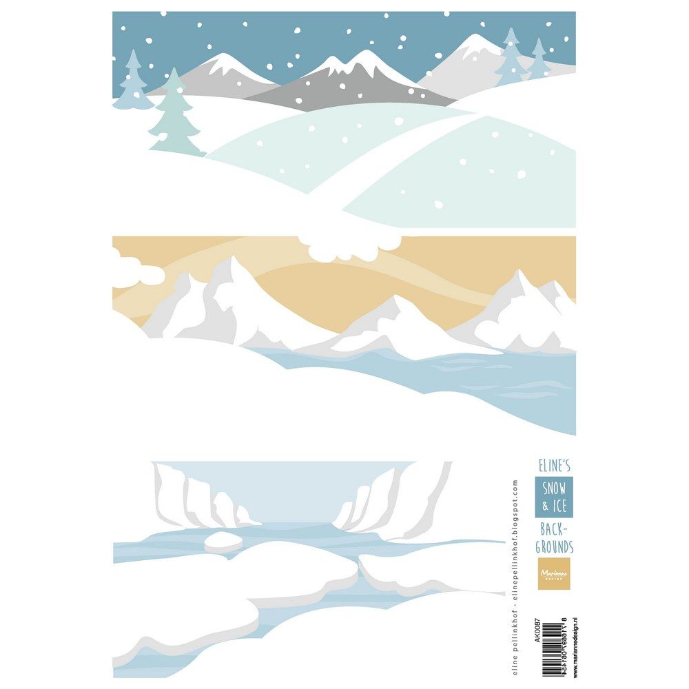 Design Marianne • foglio da taglio Sfondi di Eline neve ghiaccio