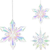 Home Styling Colgante navideño copo de nieve 11cm iridiscente