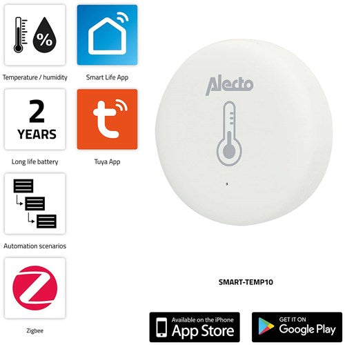 Alecto smart-temp10 smart zigbee temperature and humidity sensor - smart-temp10