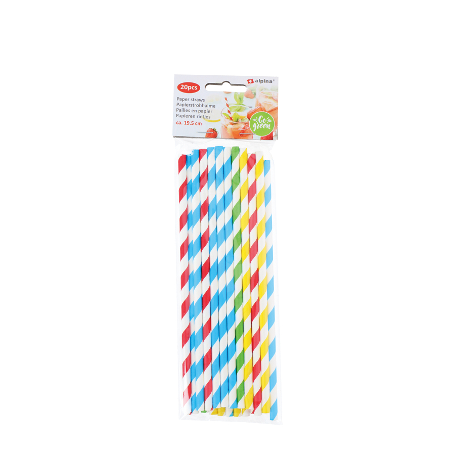 Cannucce di carta Alpina colore 19,5 cm 20 pezzi