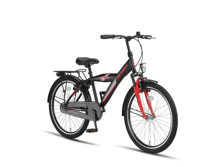 Altec hero 24 inch jongens v-brakes zwart rood