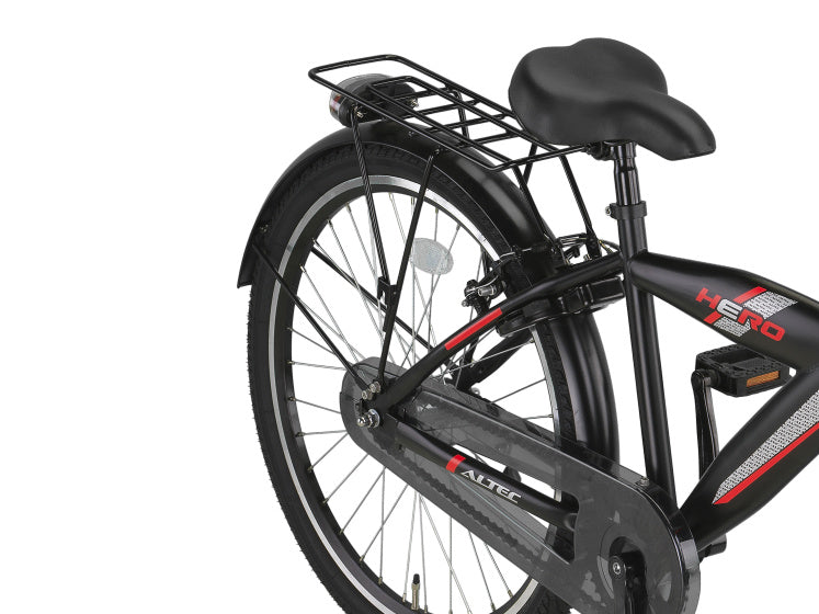 Altec hero 24 inch jongens v-brakes zwart rood