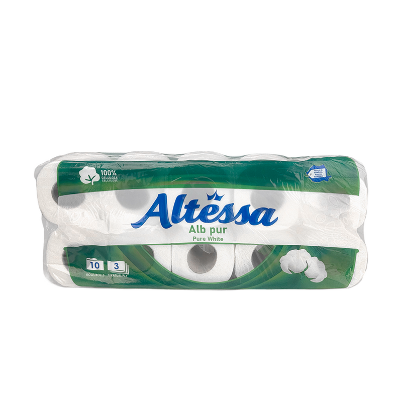 Carta igienica Altessa alb pur 3 strati 10 rotoli