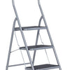 Altrex cromato huishoudtrap 3-treeds met hoge beugel silver - 500951