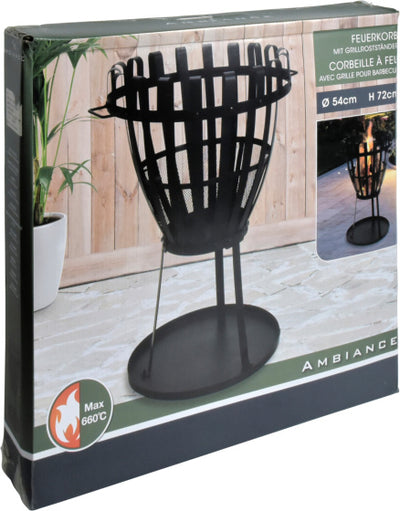 Atmosfera 2-in1 cestino antincendio con grill barbecue 660 ° C Ø 54 cm nero