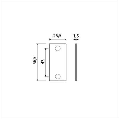 Ami afdekplaatje 4 vlak blind f-1 - 217031