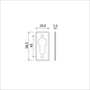 Placca Ami n°:4 foro cilindro profilo piatto f-2 - 227034