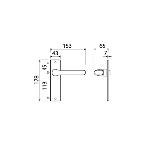 Manija de puerta Ami 386 resorte giratorio 178 43 persiana f1 - 500102