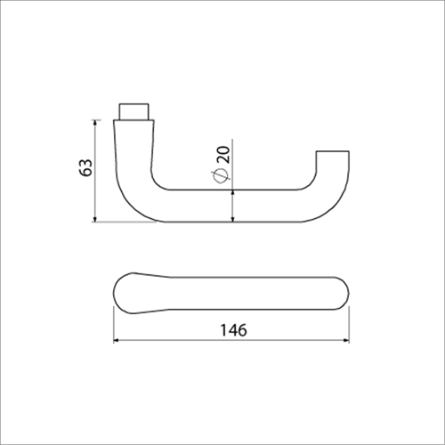 Tirador de puerta ami 394 espesor de puerta 38 42 f1 - 106340