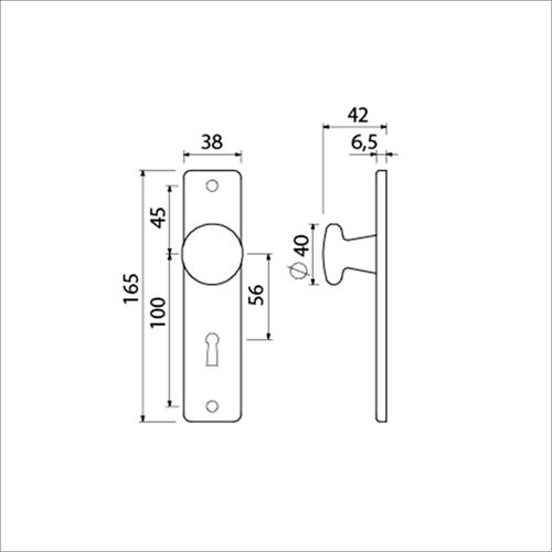 Ami knop 160 40 vast kortschild 165 4 rh sl 56 f1 - 310152