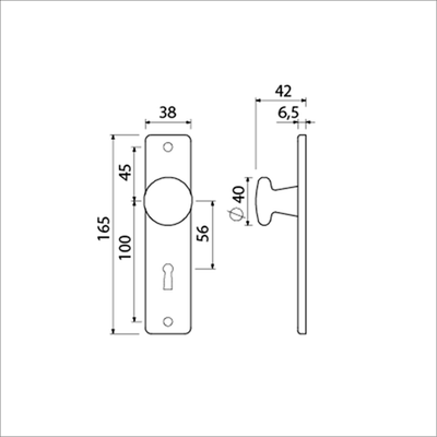 Botón ami 160 40 escudo corto fijo 165 4 rh sl 56 f1 - 310152