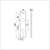 Ami kortschild 180 41 rh profielcilinder 72 zwart 9005 str - 739116