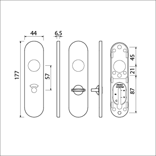 Ami protezione corta WC 177 1 5*57 click f-1 - 210261