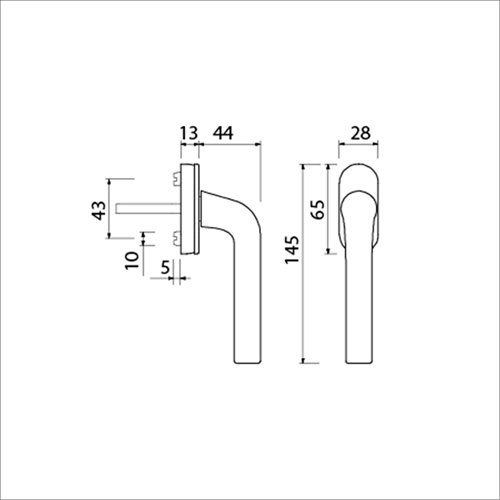 Ami raamgreep 820 7x35 wit 9001 ovaal - 425625