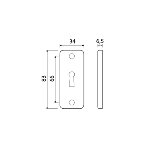 Roseta rectangular Ami 4 rh slg f-2 - 226402