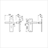 Ami ferramenta di sicurezza 193*50 cilindro profilo esterno 55 tenda interna + maniglia 332 f1 anta spessore 38 42 mm - 821236