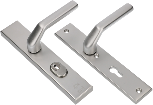 Herraje de seguridad Ami 251 50 15 kt 92 manilla giratoria con resorte 379, cilindro perfilado 92 f1 espesor de puerta 38 42 mm. - 891521