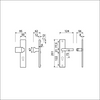 Ami ferramenta di sicurezza 251 50 cilindro a profilo 72 varo 144 f1 + cilindro a profilo 72 + 332 m6 spessore anta 53 57 mm - 804661