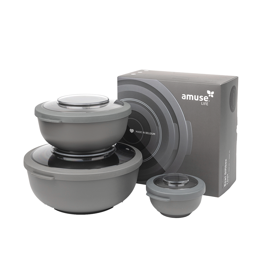 Set di ciotole Amuse Life grigio da 6 pezzi