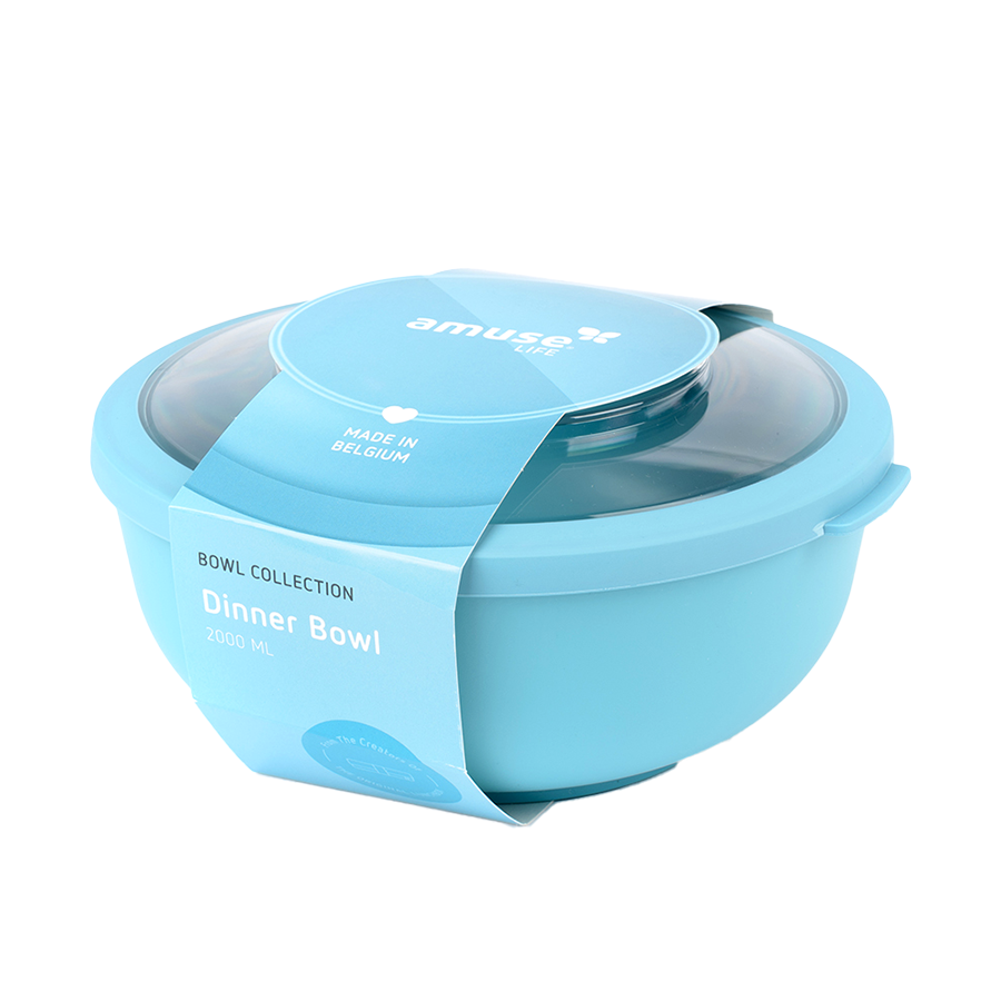Amuse Life Ciotola con coperchio blu 2000 ml