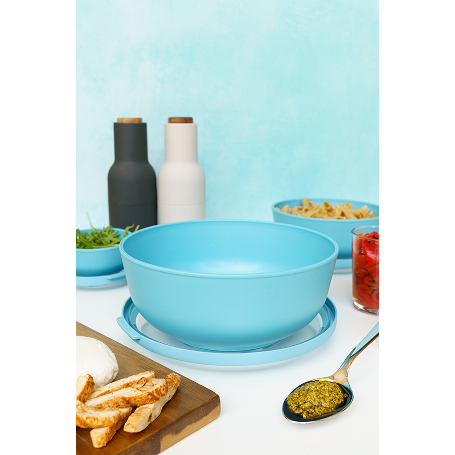 Amuse Life Ciotola con coperchio blu 2000 ml