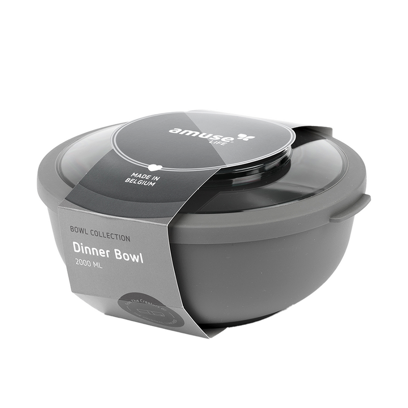 Amuse Life Ciotola con coperchio grigia 2000 ml