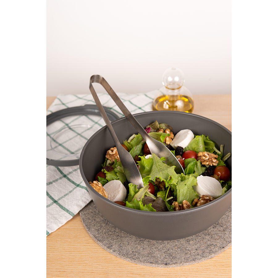 Amuse life dinner bowl met deksel grijs 2000ml