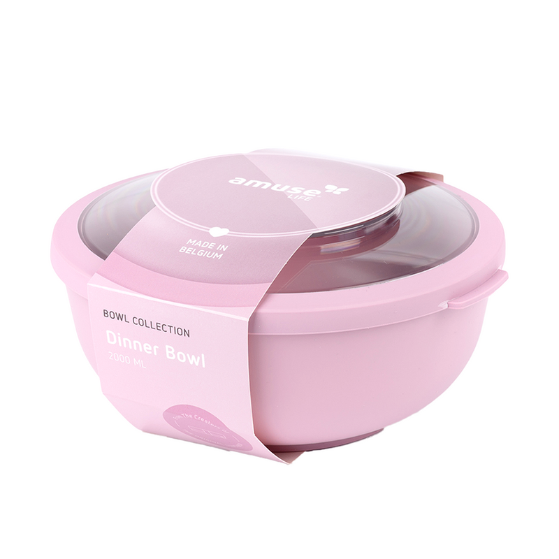Amuse Life Ciotola con coperchio rosa 2000 ml
