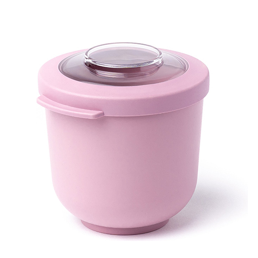 Amuse Life Ciotola per il pranzo con coperchio rosa 500ml