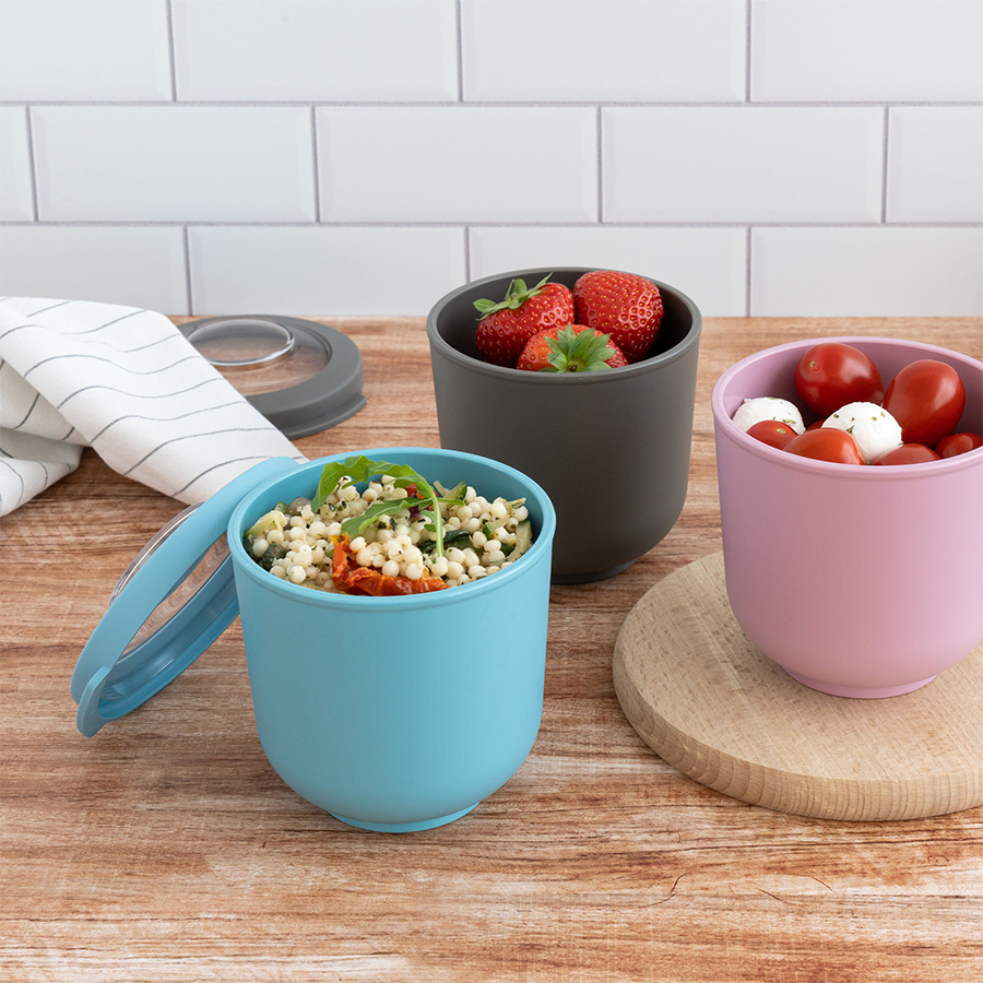 Amuse life lunch bowl met deksel roze 500ml