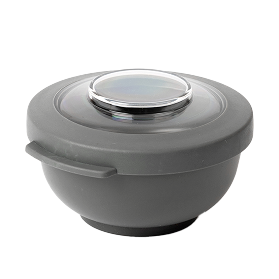 Amuse life ciotola snack con coperchio grigio 200 ml