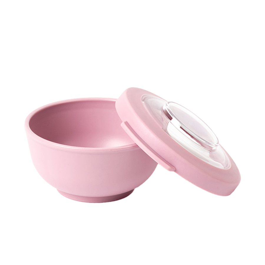 Amuse life ciotola snack con coperchio rosa 200ml