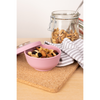 Amuse life ciotola snack con coperchio rosa 200ml