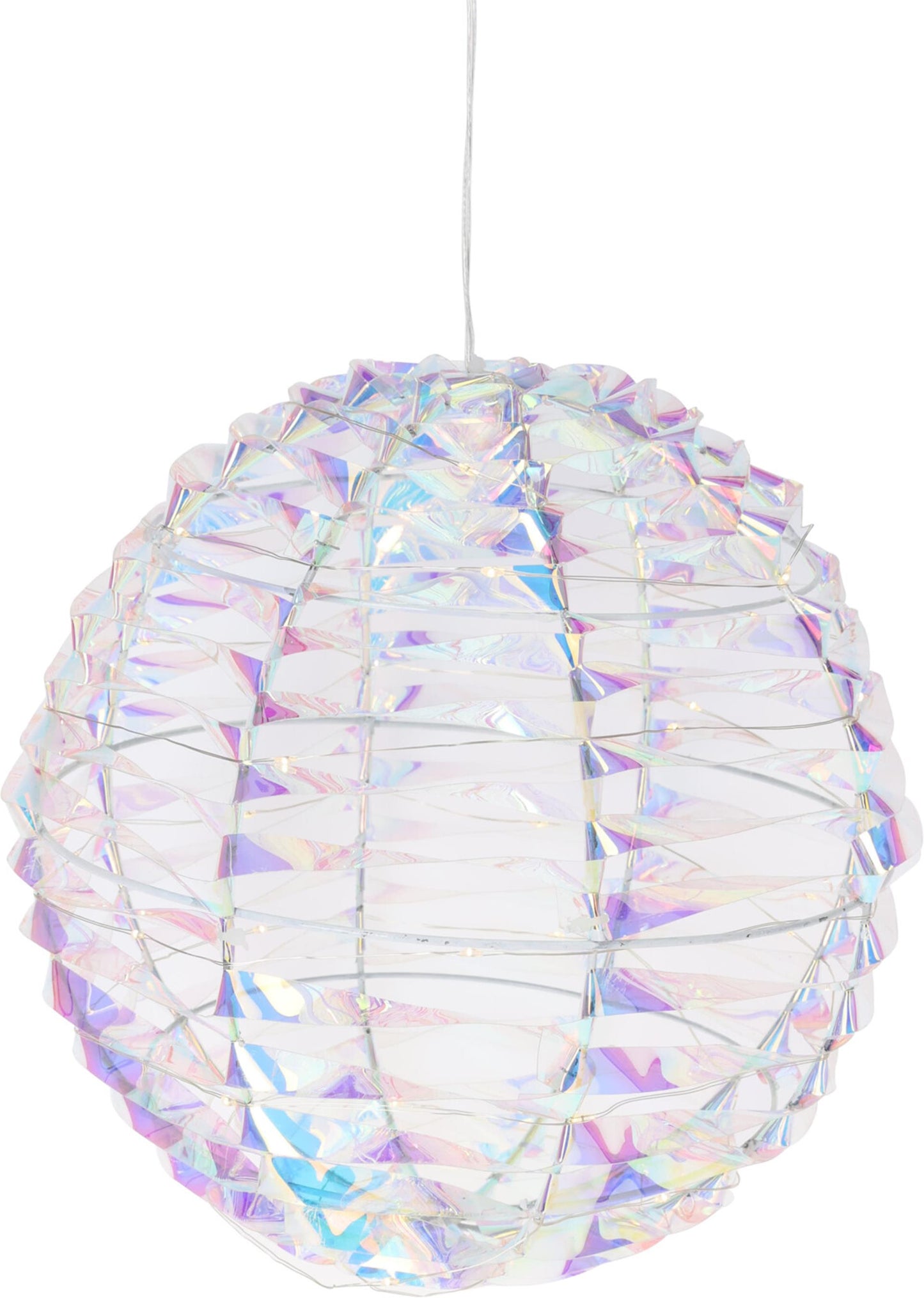 Bola de peinado para el hogar 25 cm 40 LED iridiscentes con batería