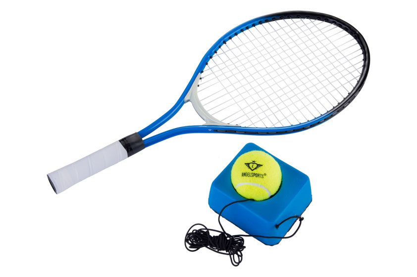 Angel sports Racketball tennistrainer in hoes blauw zwart