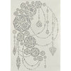 Angela Poole • stencil artigianale gemme di cristallo a4