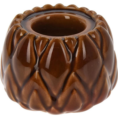 Portacandelina carciofo home styling 8 cm marrone