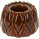 Portavelas de alcachofa Home Styling 8cm marrón
