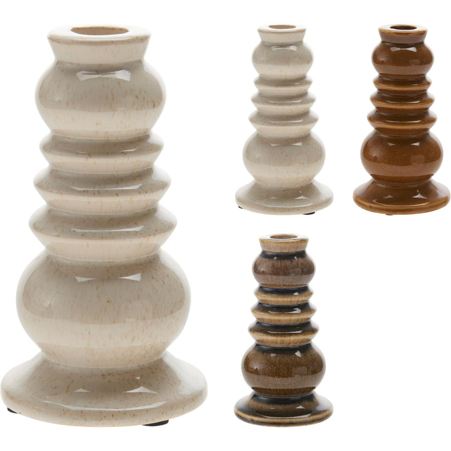 Home styling candlestick 8x15 cm 3 assorted