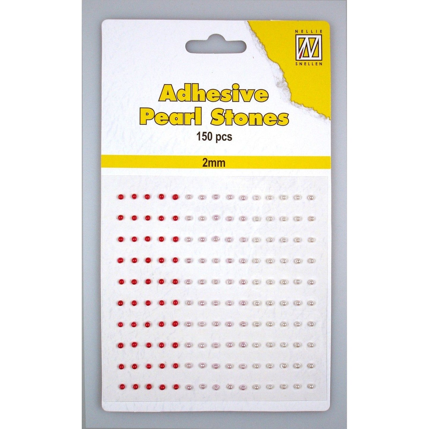 La scelta di Nellie • perle adesive 150 pezzi foglio 2mm 3 toni rosso