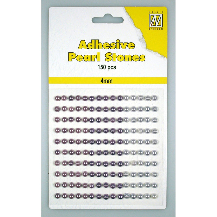 Nellie's choice • adhesive pearls 150stuks sheet 4mm 3 tones violet