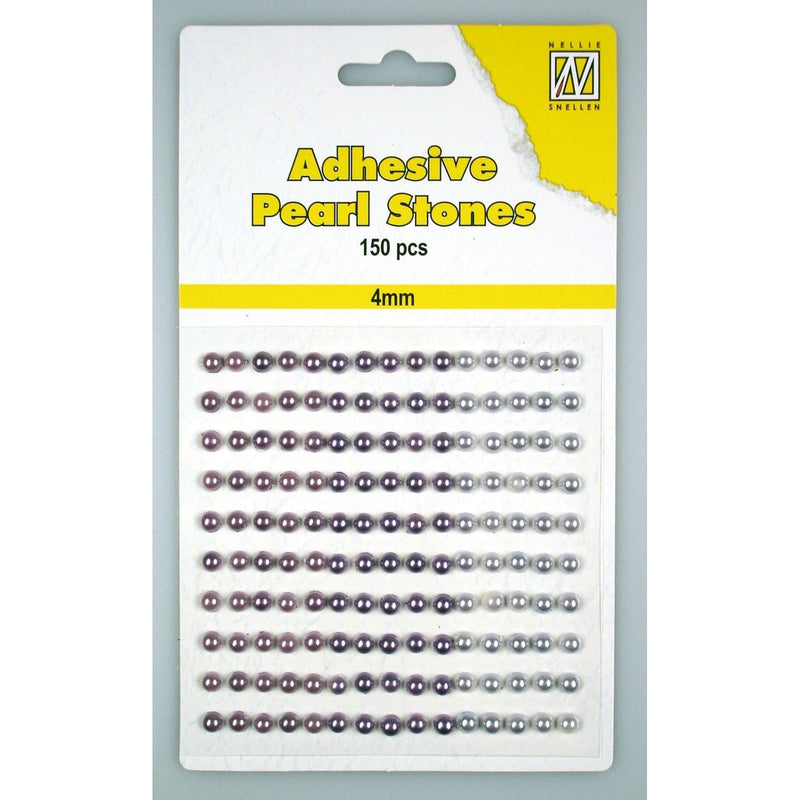 Nellie's choice • adhesive pearls 150stuks sheet 4mm 3 tones violet