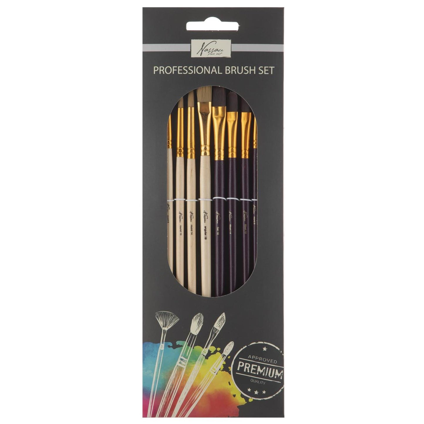 Nassau Fine Art Nassau Professional Brush Set, 10dlg.