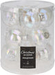 Home styling kerstbal 60mm iriserend koker a 12 glas