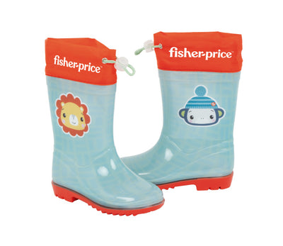 Arditex Regenlaarzen Fisher-Price junior PVC textiel lichtblauw rood maat 20