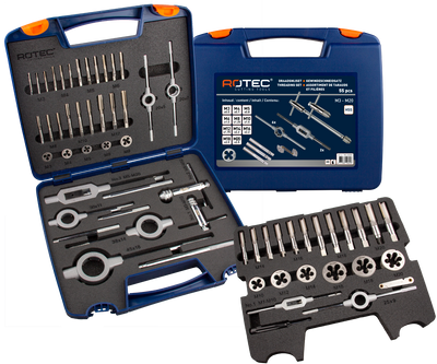 Set di inserti da taglio per maschi a mano Rotec 55 pezzi m3-m20