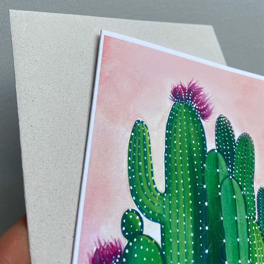 Art by andu wenskaart cactuses
