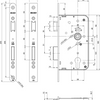 Cerradura de puerta Assa abloy 2420 | dm65mm | pc72mm | agujero de manivela 8 mm | placa frontal acero inoxidable 24x235mm rectangular | dr 1+3 2+4 - 7262018