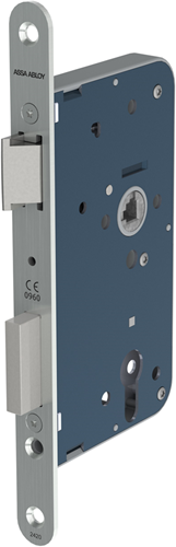 Cerradura de puerta Assa abloy 2420 | dm65mm | pc72mm | agujero de manivela 8 mm | placa frontal acero inoxidable 24x235mm rectangular | dr 1+3 2+4 - 7262018