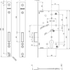 Cerradura para gabinete Assa abloy 2455 | dm50mm | ordenador personal | placa frontal acero pintado 24x235mm rectangular | dr 1+2+3+4 - 7962019